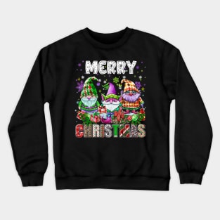 Merry Christmas Gnome Family Funny Xmas Tree Women Men Kids Crewneck Sweatshirt